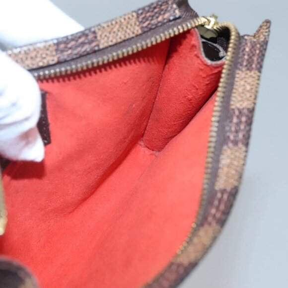 LOUIS VUITTON Damier Ebene Marais Pouch LV Auth - Picture 12 of 14